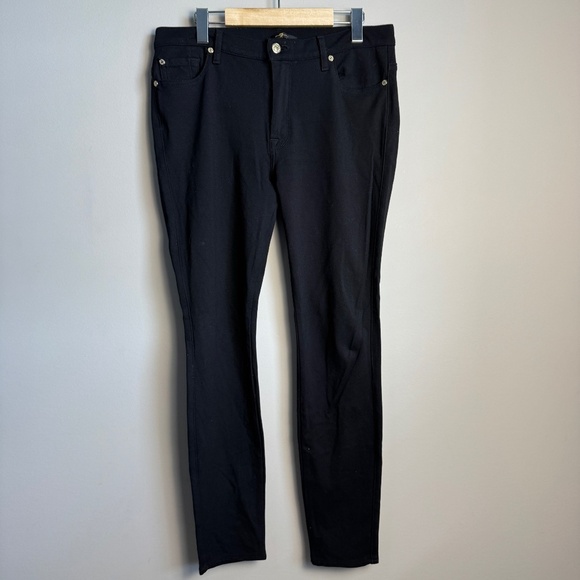 7 For All Mankind Women's 32‎ Jegging Jeans Black Stretch Summer Festival Casual - Picture 1 of 14